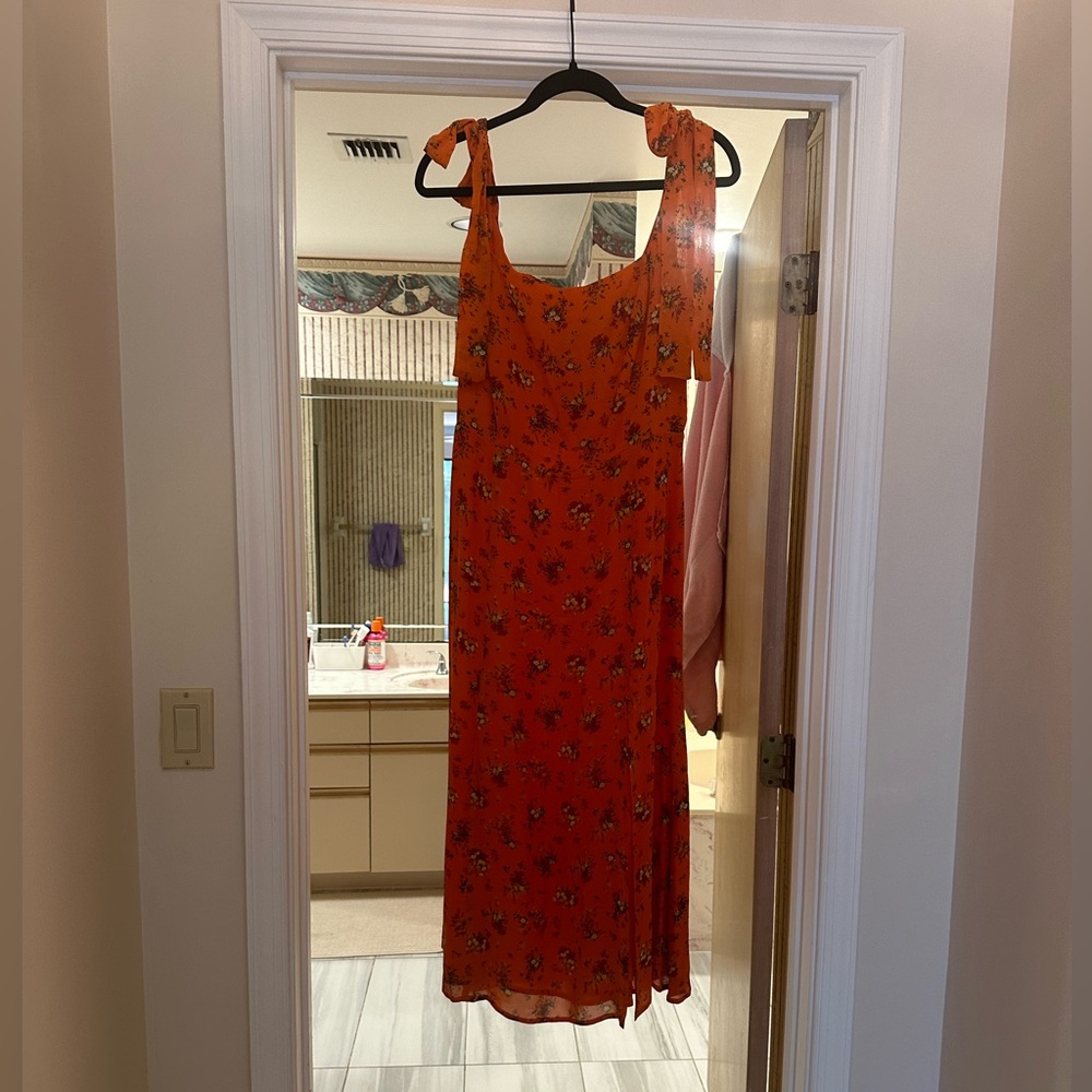REFORMATION orange dress